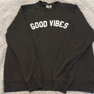 Sub_Urban Riot Black Crewneck Sweatshirt - Good Vibes